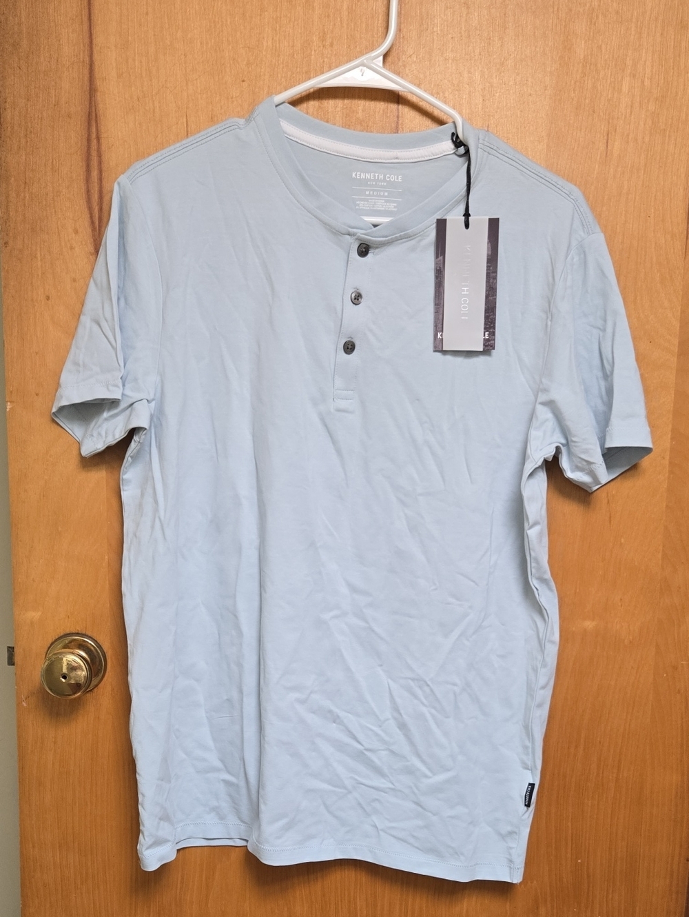 New Kenneth Cole Blue Mens T Shirt Short Sleeve